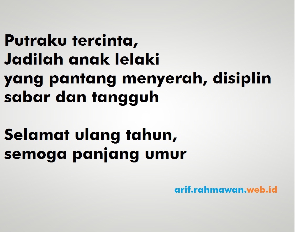 Detail Ucapan Ulang Tahun Untuk Anak Laki Laki Umur 1 Tahun Nomer 35