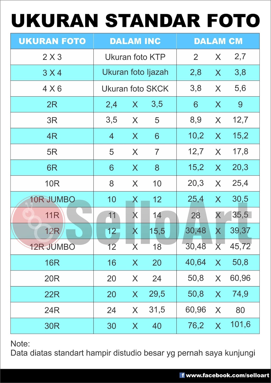 Detail Ukuran Foto Berapa Aja Nomer 4