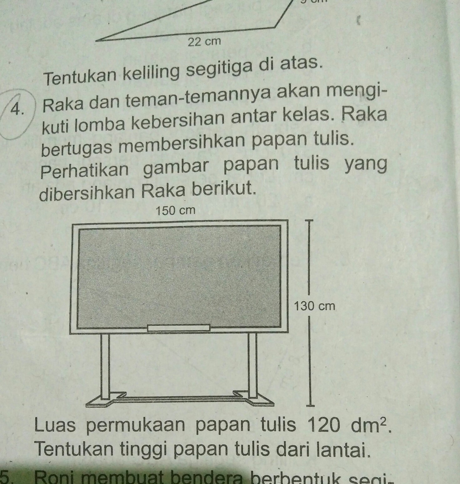 Detail Ukuran Papan Tulis Kelas Nomer 18