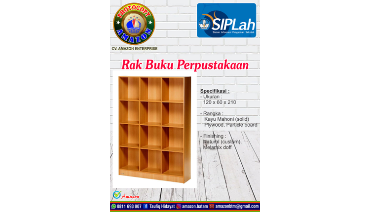 Detail Ukuran Rak Buku Nomer 45