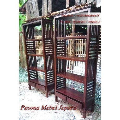 Detail Ukuran Rak Buku Kayu Nomer 42