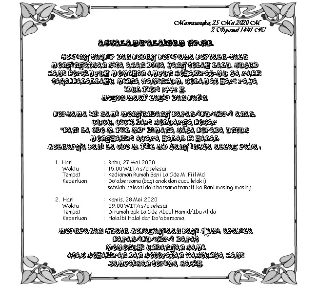 Detail Undangan Acara Halal Bihalal Nomer 31