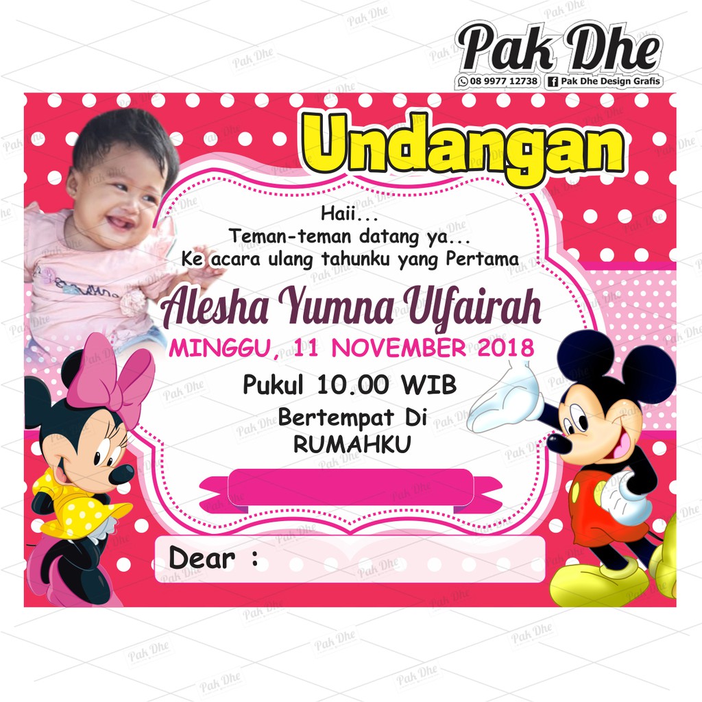 Detail Undangan Acara Ulang Tahun Nomer 6
