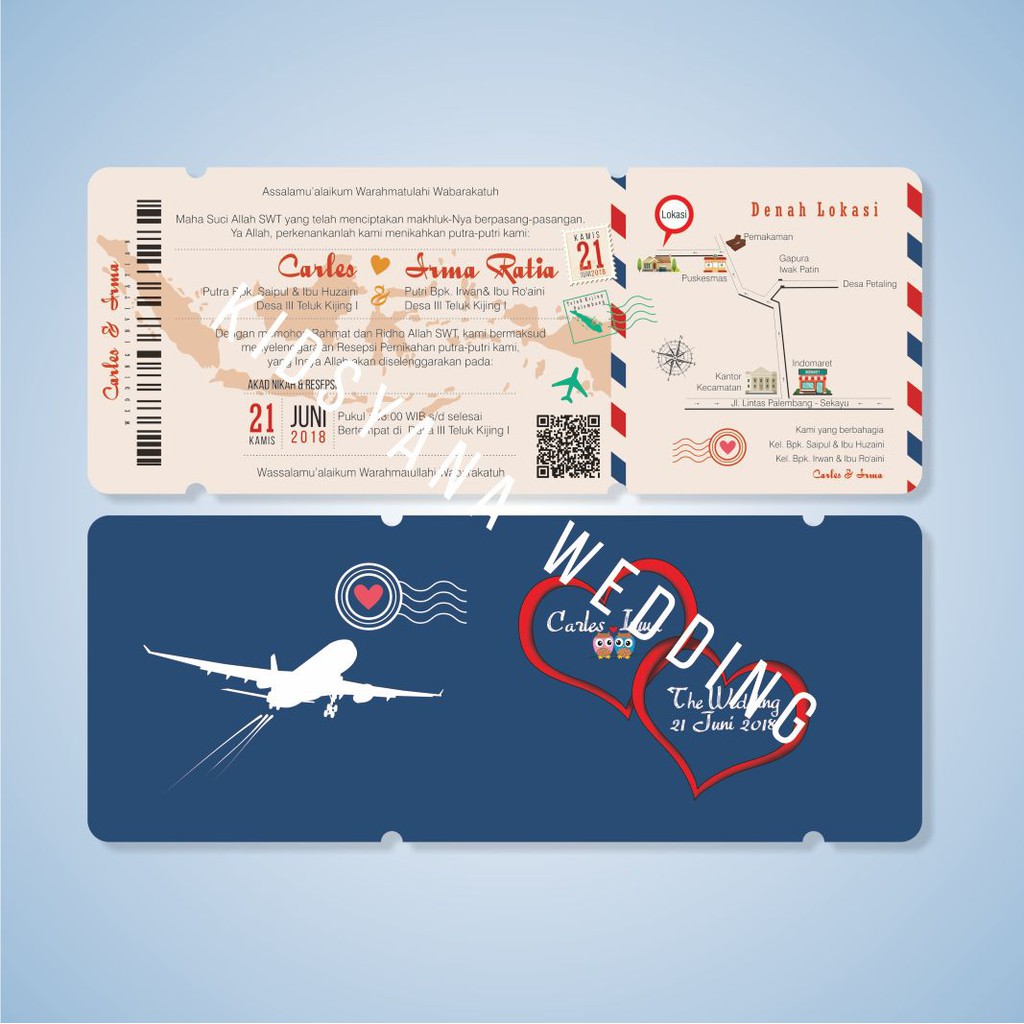 Detail Undangan Boarding Pass Nomer 3