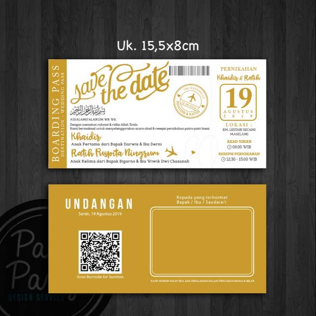 Detail Undangan Boarding Pass Nomer 7