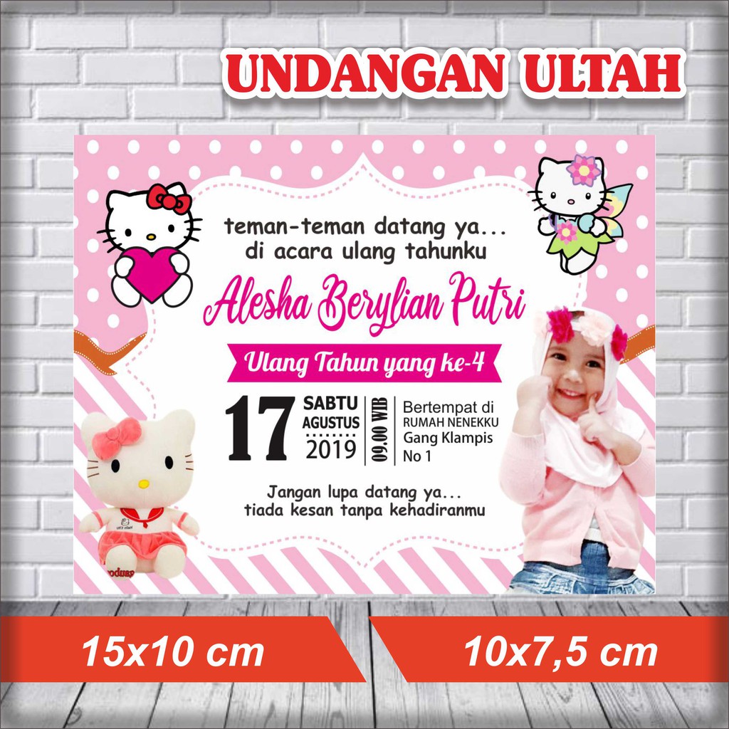 Detail Undangan Hello Kitty Nomer 2