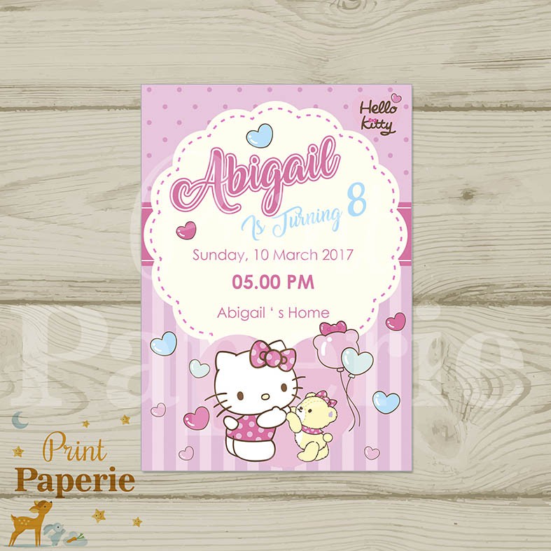 Detail Undangan Hello Kitty Nomer 3