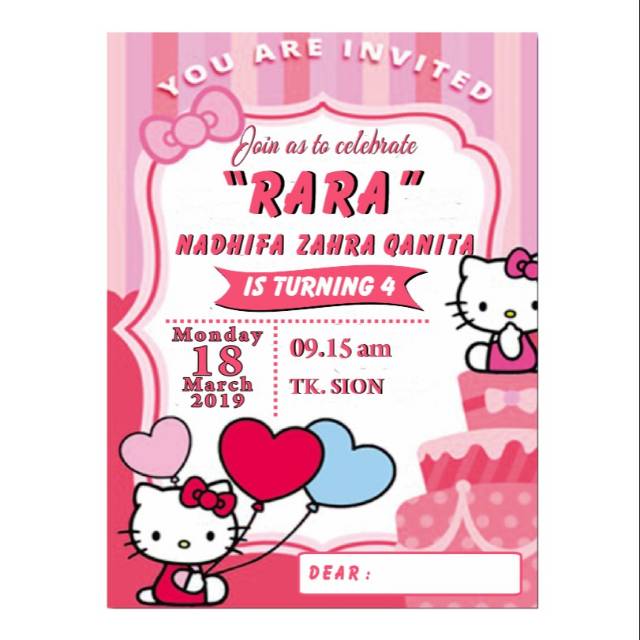 Detail Undangan Hello Kitty Nomer 24