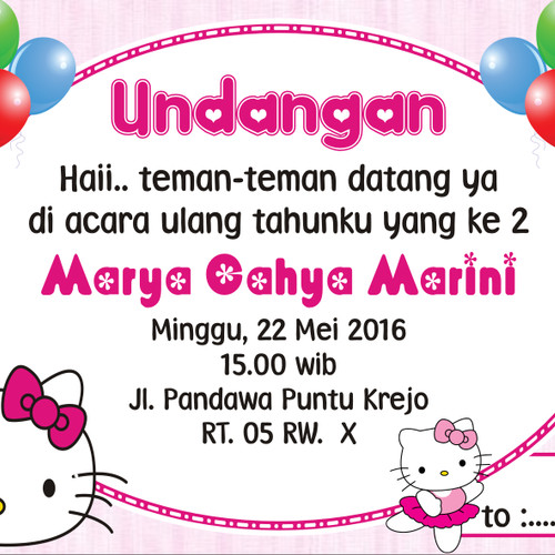 Detail Undangan Hello Kitty Nomer 31