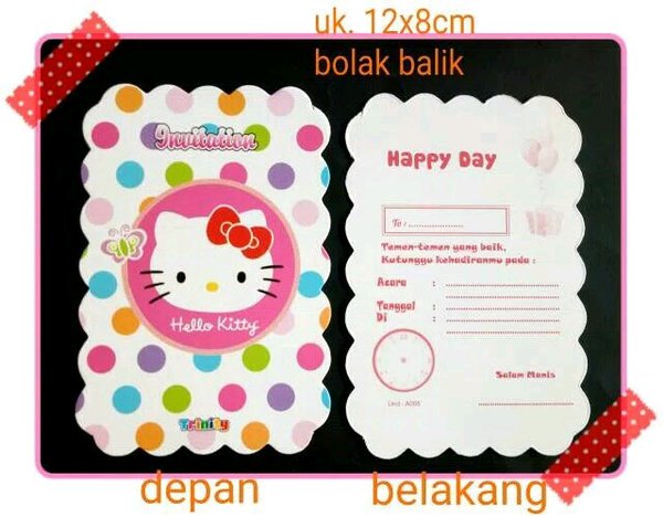 Detail Undangan Hello Kitty Nomer 34