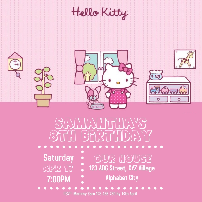 Detail Undangan Hello Kitty Nomer 46