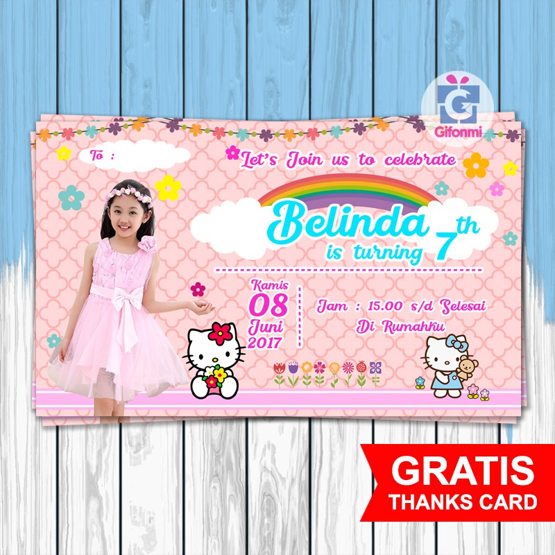 Detail Undangan Hello Kitty Nomer 6