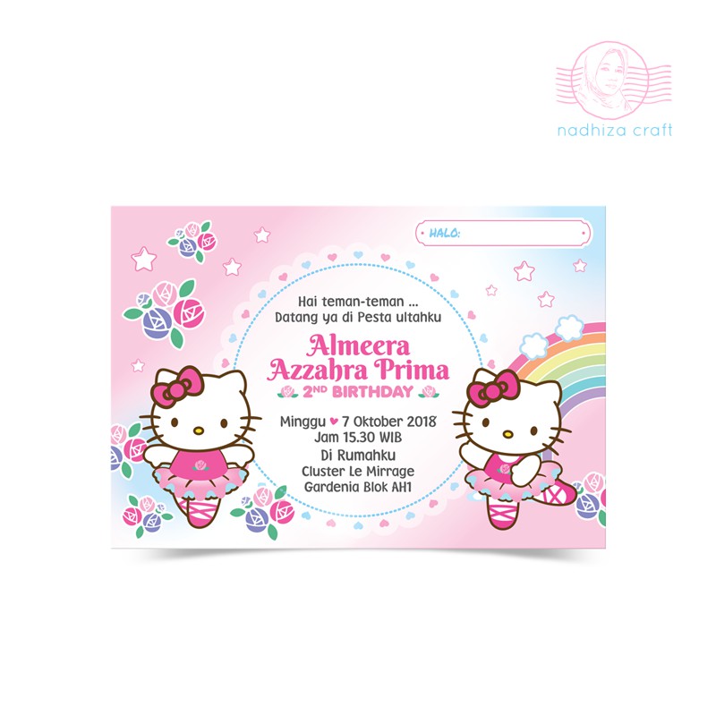 Detail Undangan Hello Kitty Nomer 47