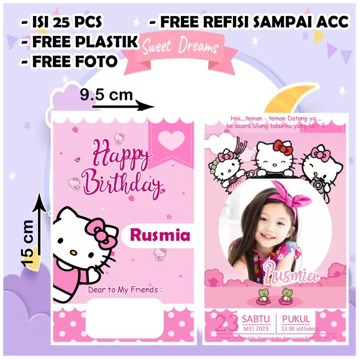 Detail Undangan Hello Kitty Nomer 7