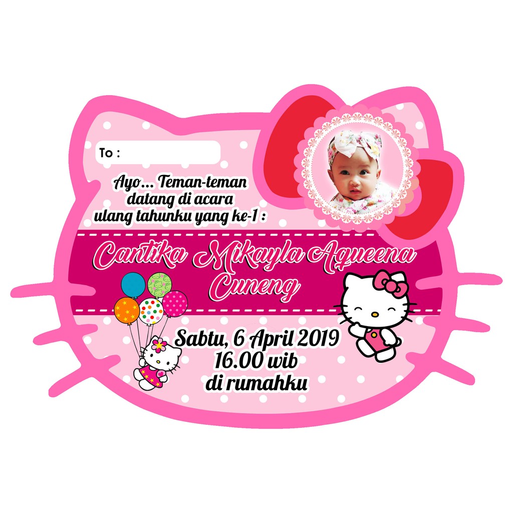 Detail Undangan Hello Kitty Nomer 8