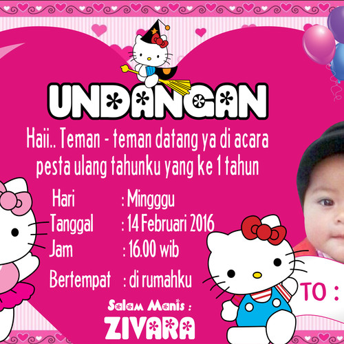 Detail Undangan Hello Kitty Nomer 9