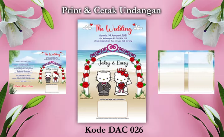 Detail Undangan Pernikahan Hello Kitty Nomer 20