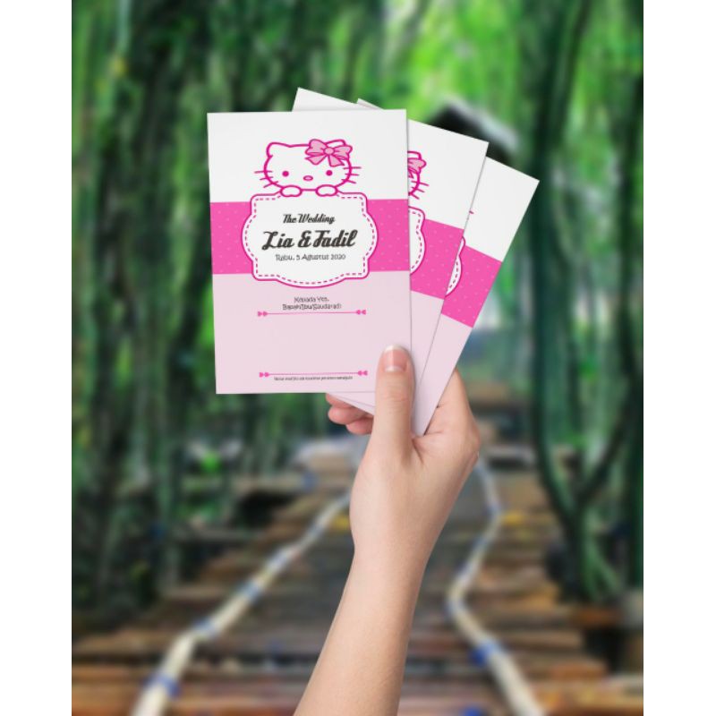 Detail Undangan Pernikahan Hello Kitty Nomer 21