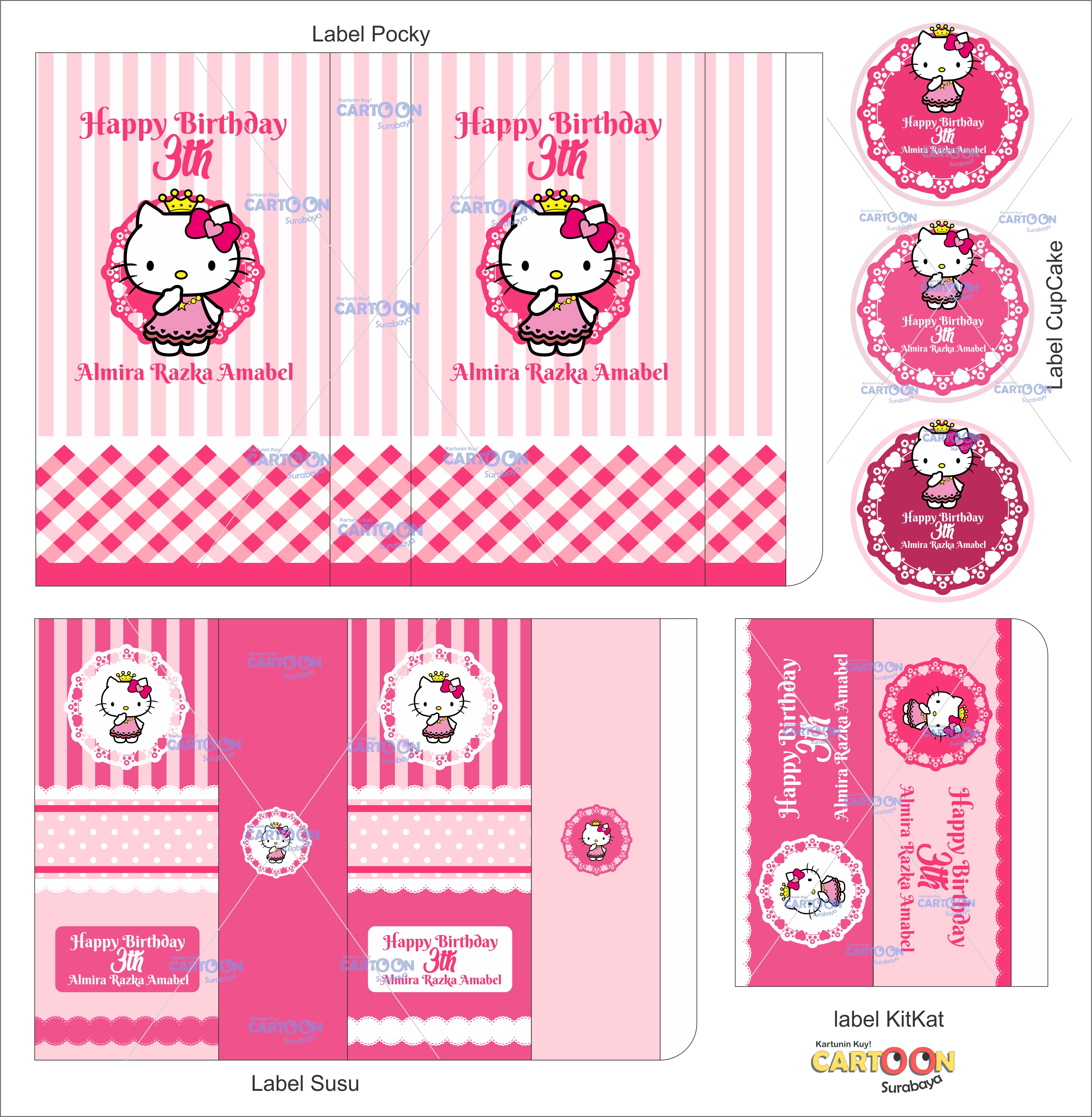 Detail Undangan Pernikahan Hello Kitty Nomer 26