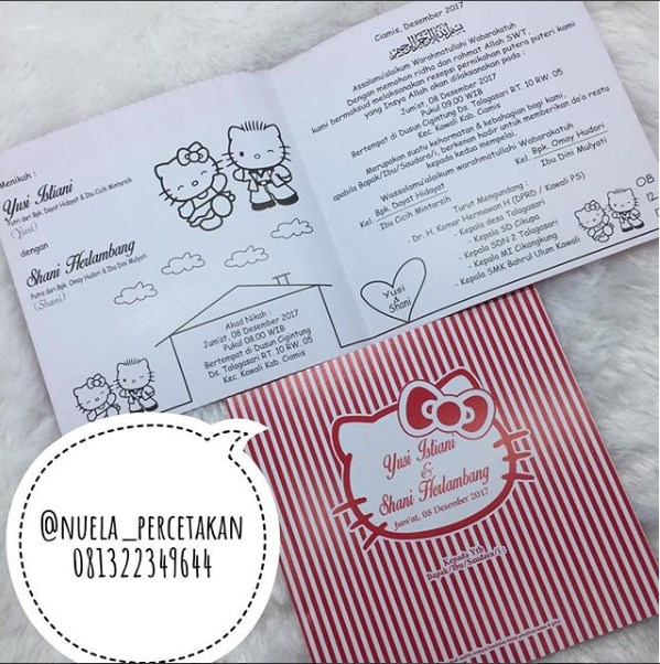 Detail Undangan Pernikahan Hello Kitty Nomer 40