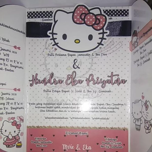 Detail Undangan Pernikahan Hello Kitty Nomer 49