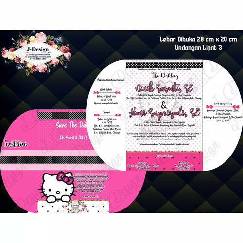 Detail Undangan Pernikahan Hello Kitty Nomer 10