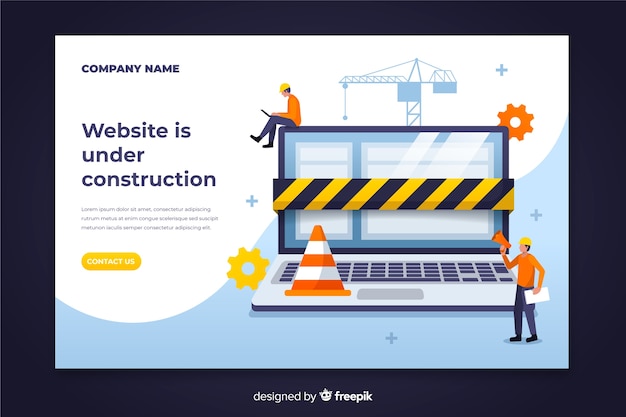 Detail Under Construction Web Page Template Free Download Nomer 12
