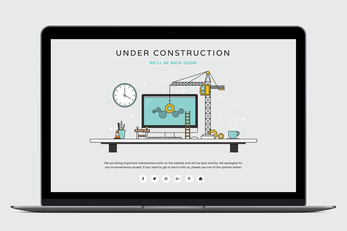 Detail Under Construction Web Page Template Free Download Nomer 22