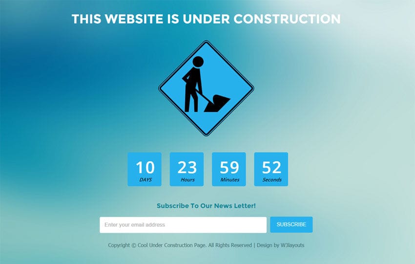 Detail Under Construction Web Page Template Free Download Nomer 23
