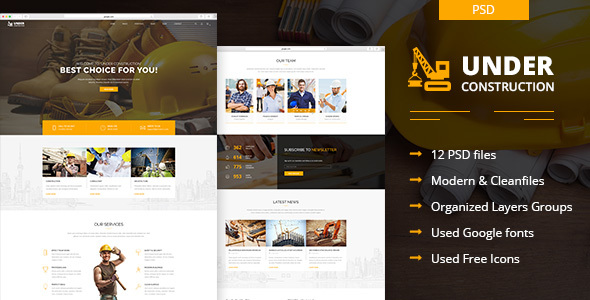 Detail Under Construction Web Page Template Free Download Nomer 36