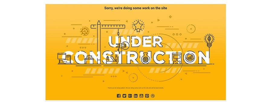 Detail Under Construction Web Page Template Free Download Nomer 5