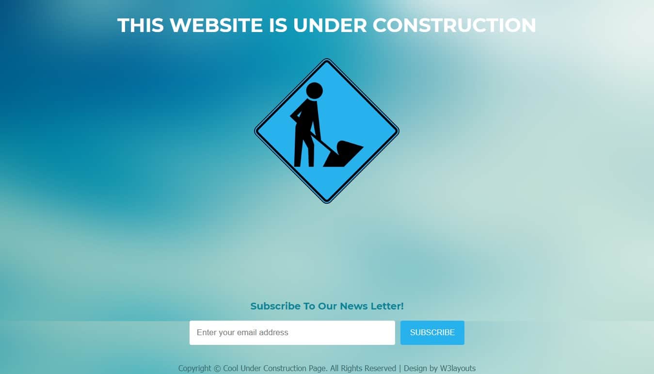 Detail Under Construction Web Page Template Free Download Nomer 6