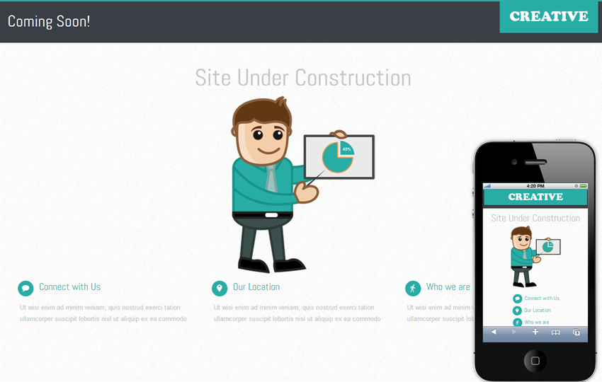 Detail Under Construction Web Page Template Free Download Nomer 47