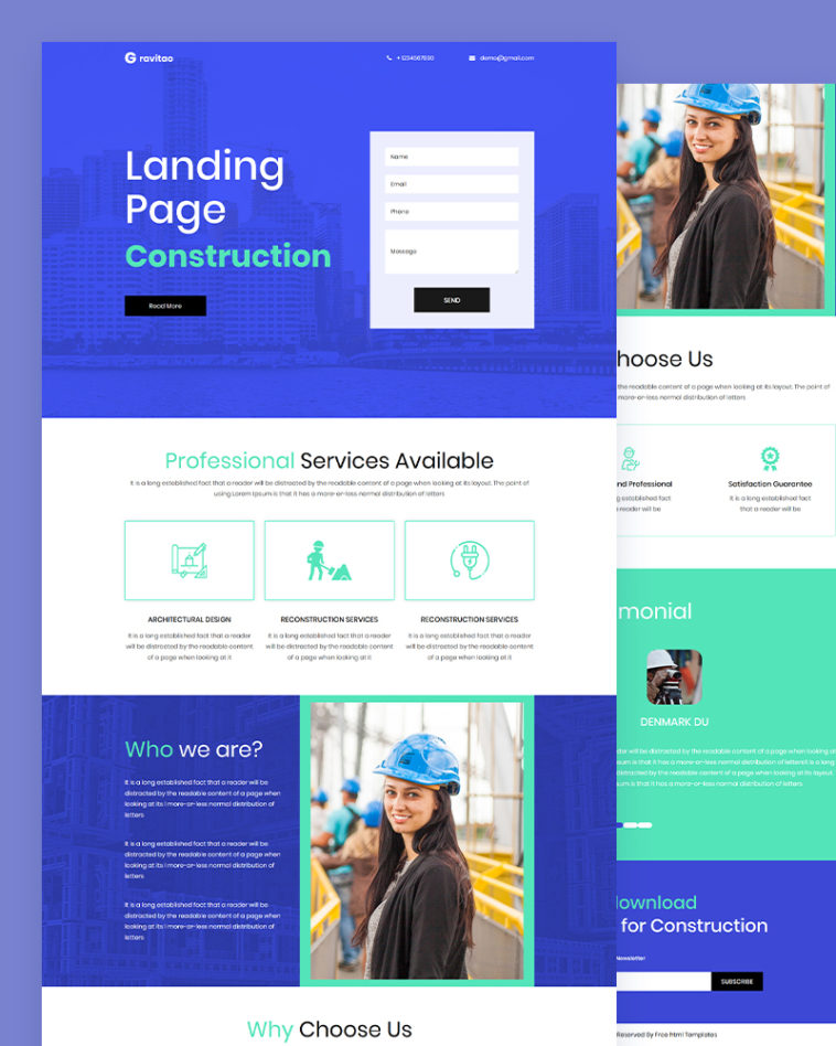 Detail Under Construction Web Page Template Free Download Nomer 50
