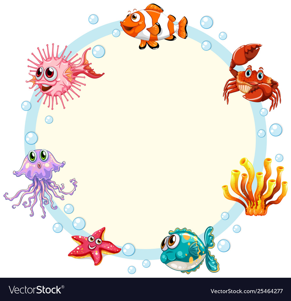 Detail Under The Sea Border Template Nomer 9