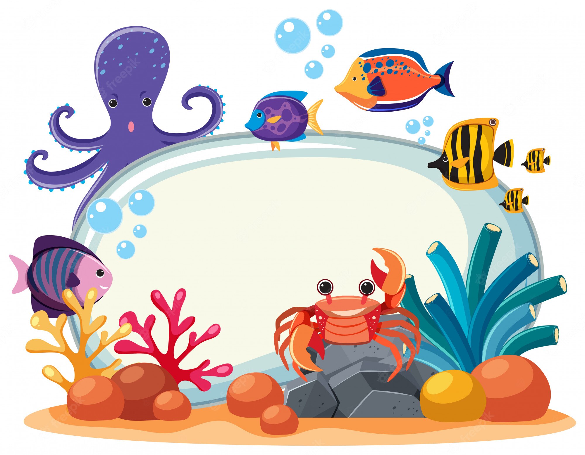 Detail Under The Sea Border Template Nomer 24