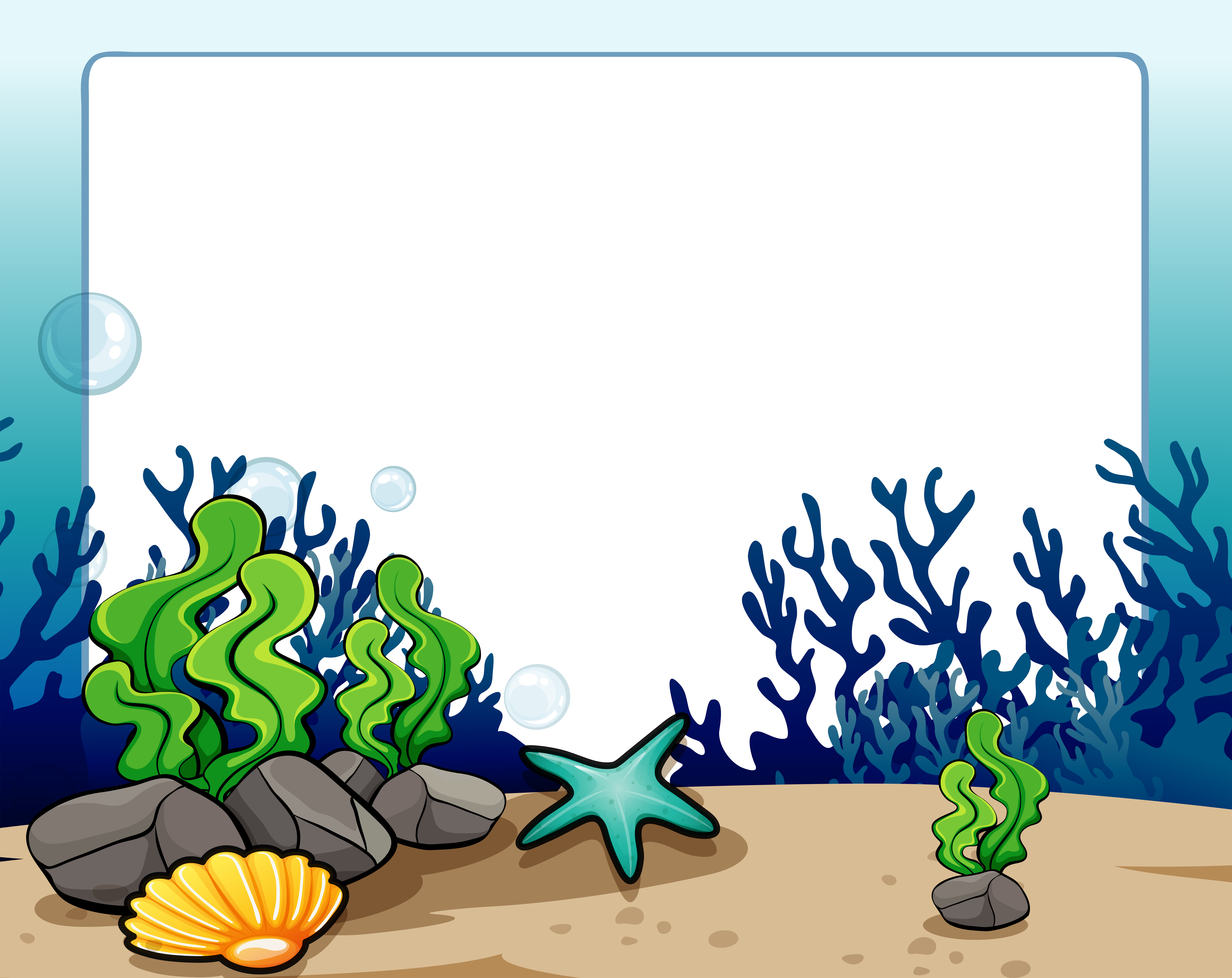 Detail Under The Sea Border Template Nomer 29