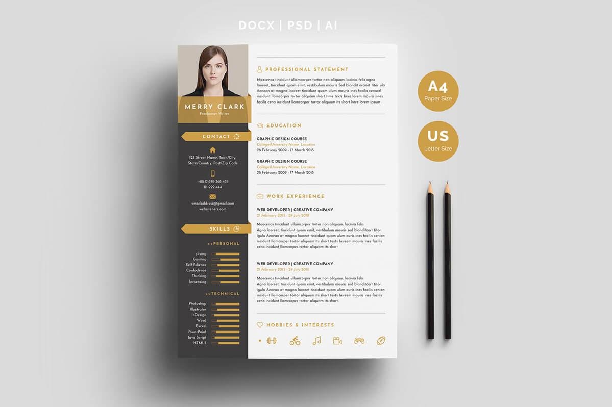 Detail Unique Curriculum Vitae Template Nomer 10