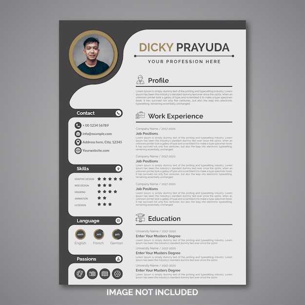 Detail Unique Curriculum Vitae Template Nomer 12