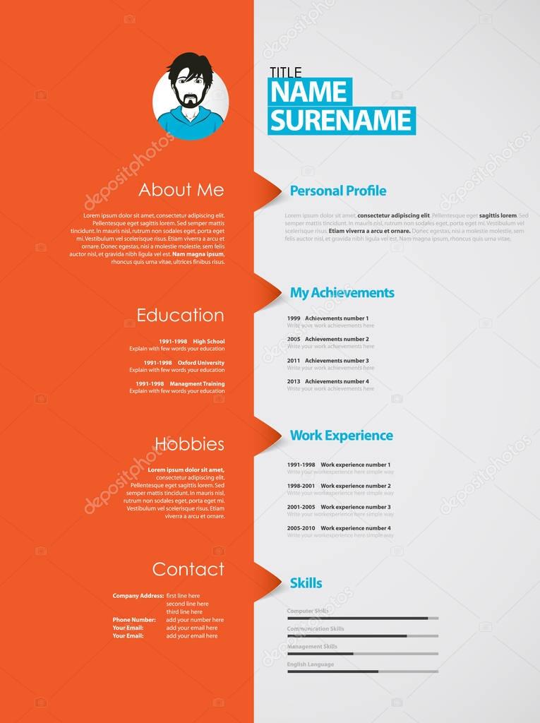 Detail Unique Curriculum Vitae Template Nomer 16