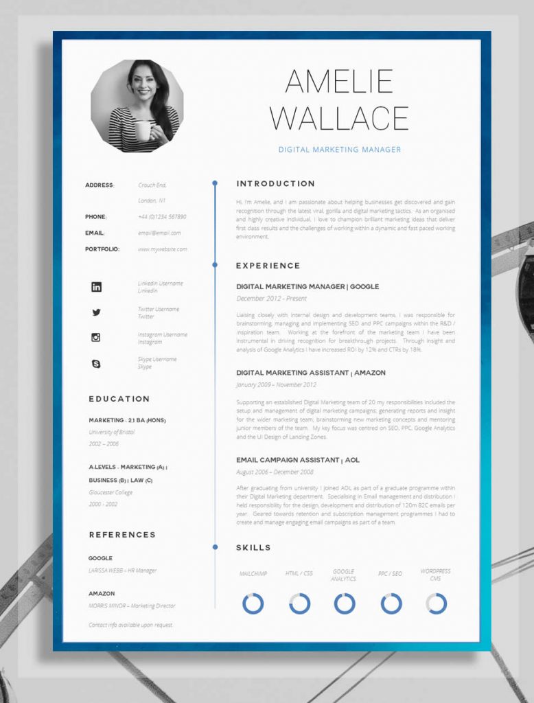 Download Unique Curriculum Vitae Template Nomer 2