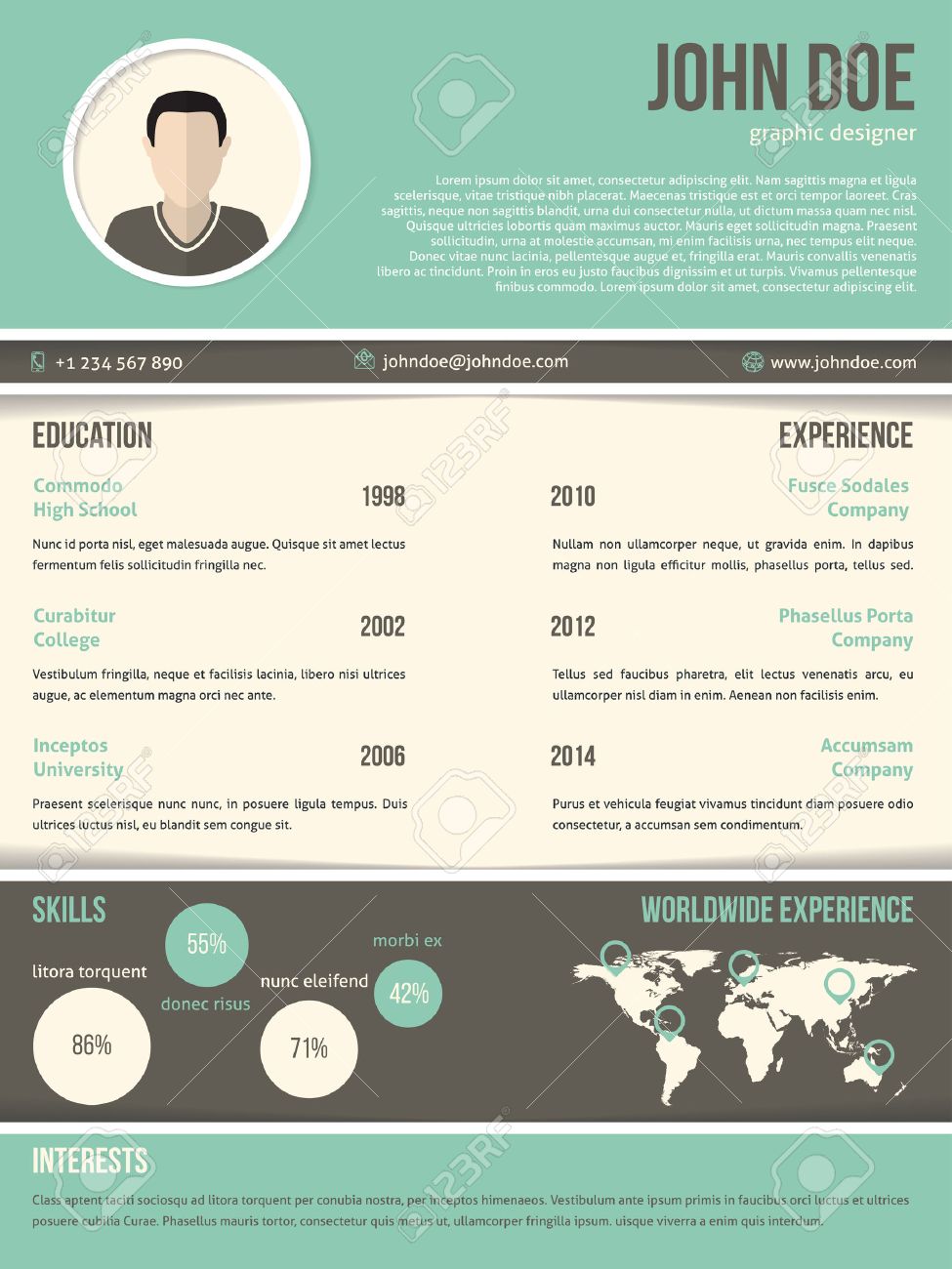 Detail Unique Curriculum Vitae Template Nomer 19