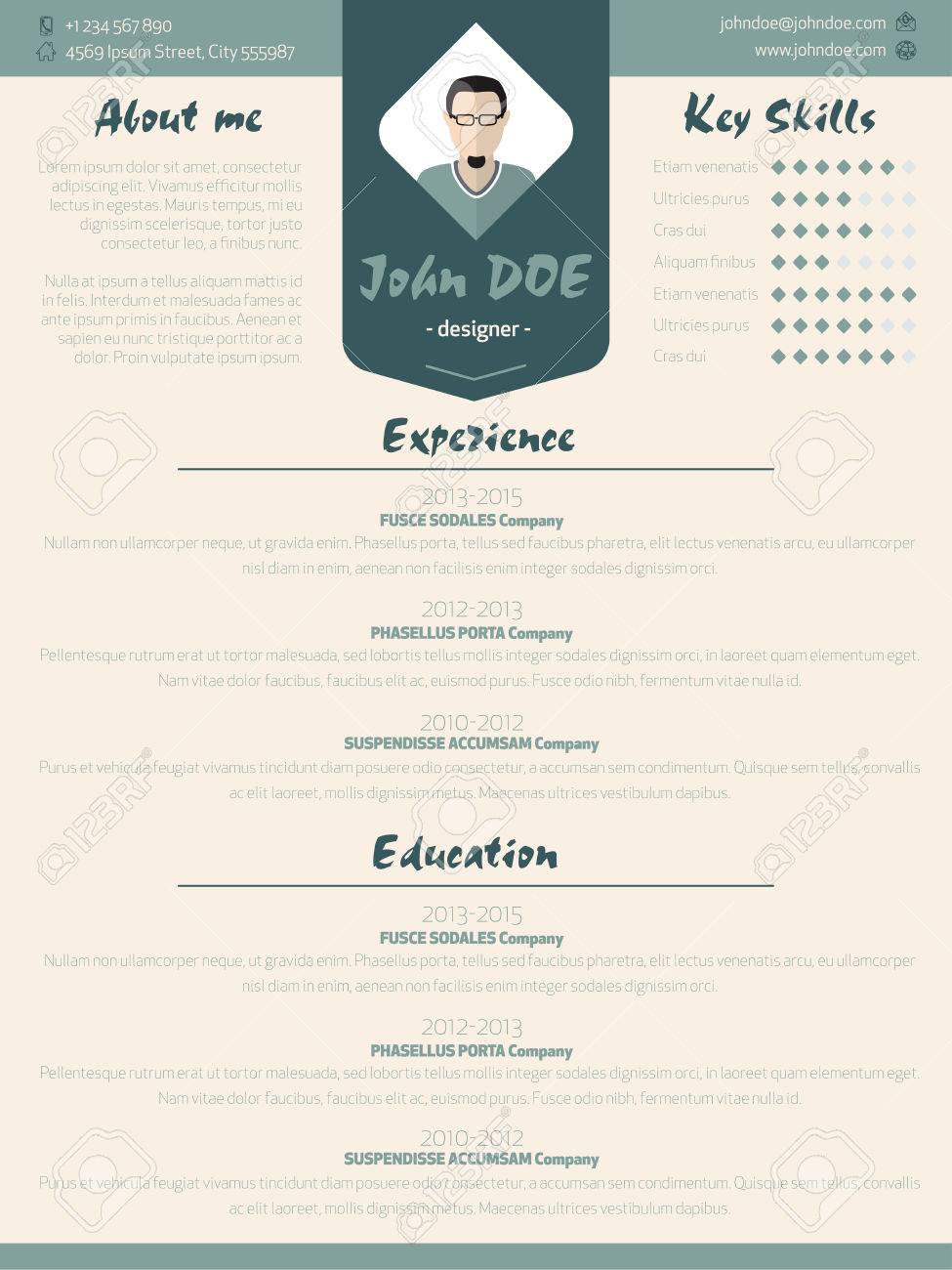 Detail Unique Curriculum Vitae Template Nomer 34