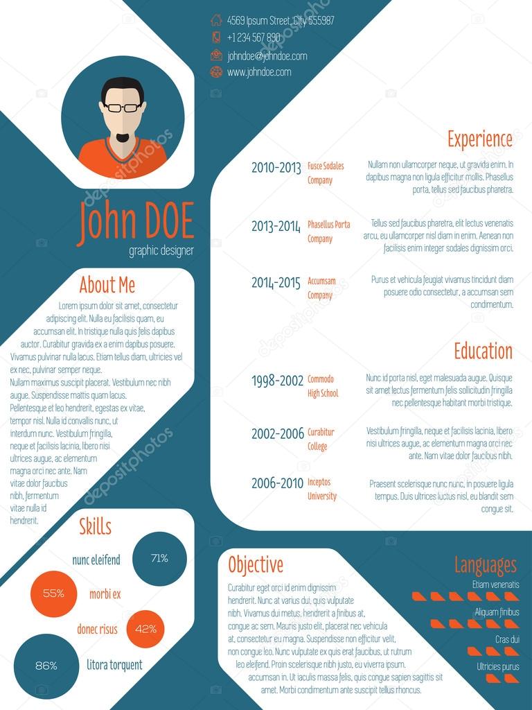 Detail Unique Curriculum Vitae Template Nomer 41