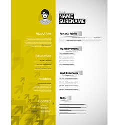 Detail Unique Curriculum Vitae Template Nomer 5