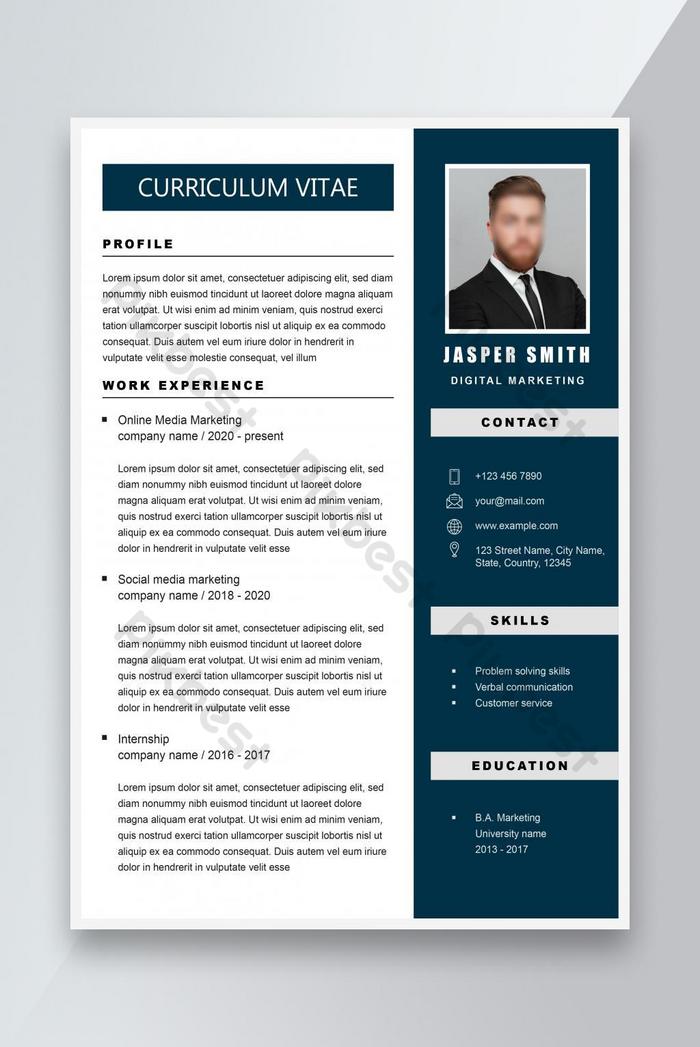 Detail Unique Curriculum Vitae Template Nomer 48