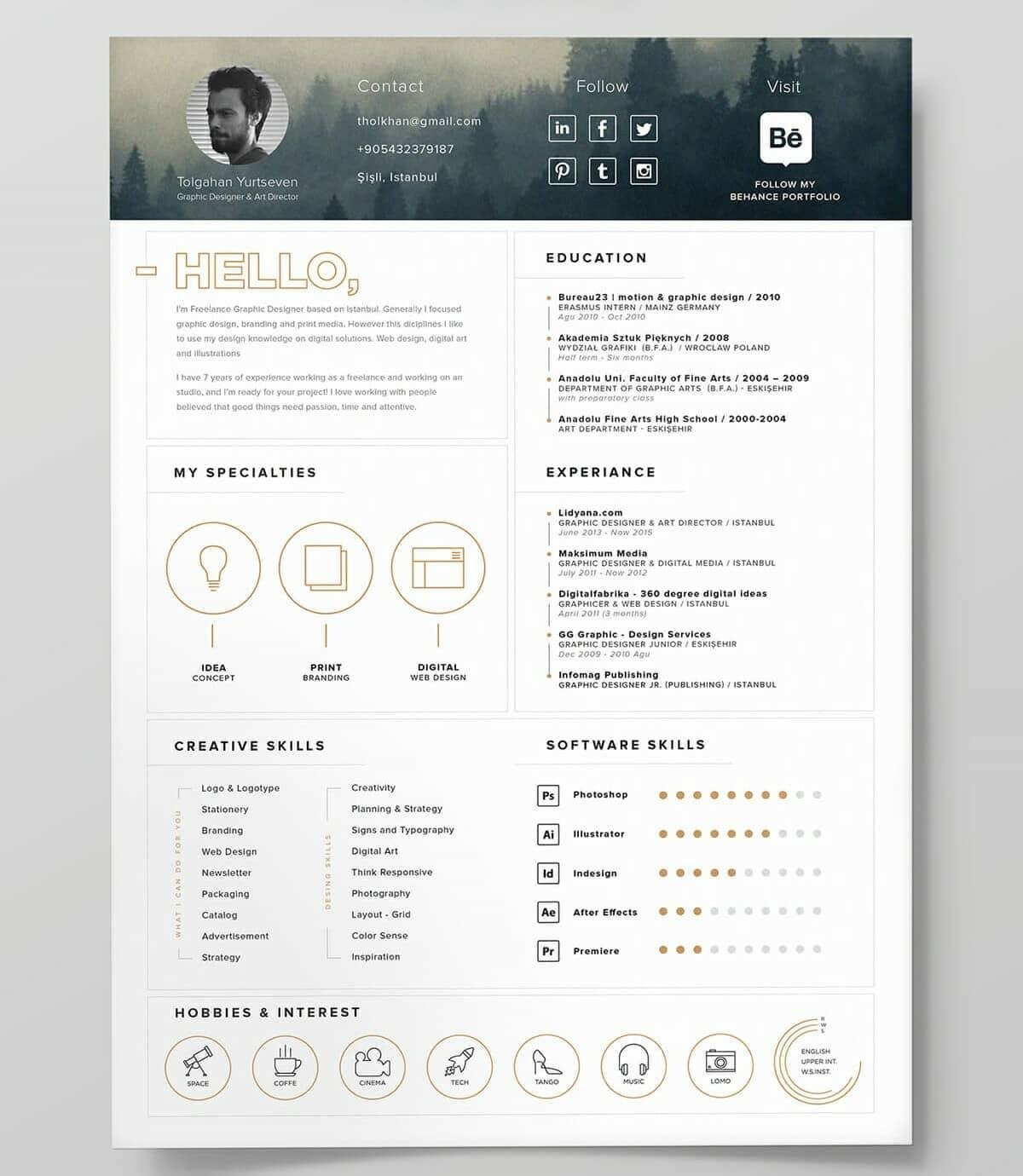 Detail Unique Curriculum Vitae Template Nomer 8