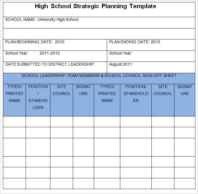 Detail University Strategic Plan Template Nomer 18