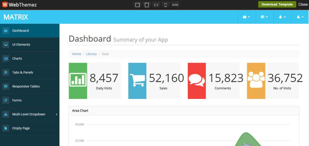 Detail User Dashboard Template Nomer 30