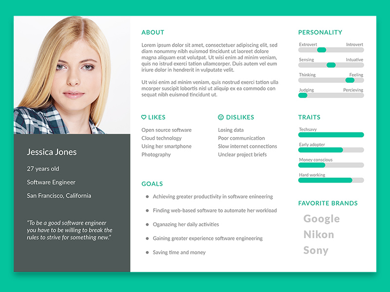 Detail User Persona Template Nomer 10